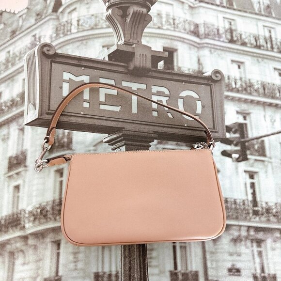 Coach Nolita 19 CR364 Taupe Leather Convertible Shoulder Bag Wristlet - Picture 3 of 7